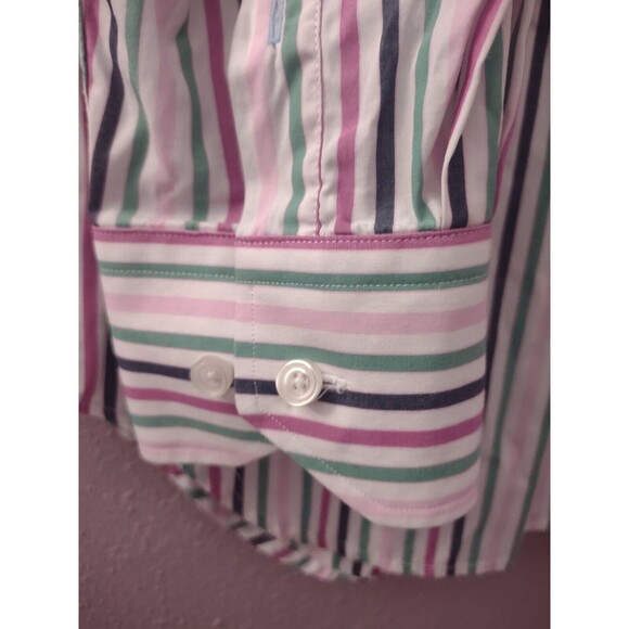 Tailorbyrd Collection Dress Shirt Mens XL Long Sleeve Striped Classic Button Up - Picture 9 of 11